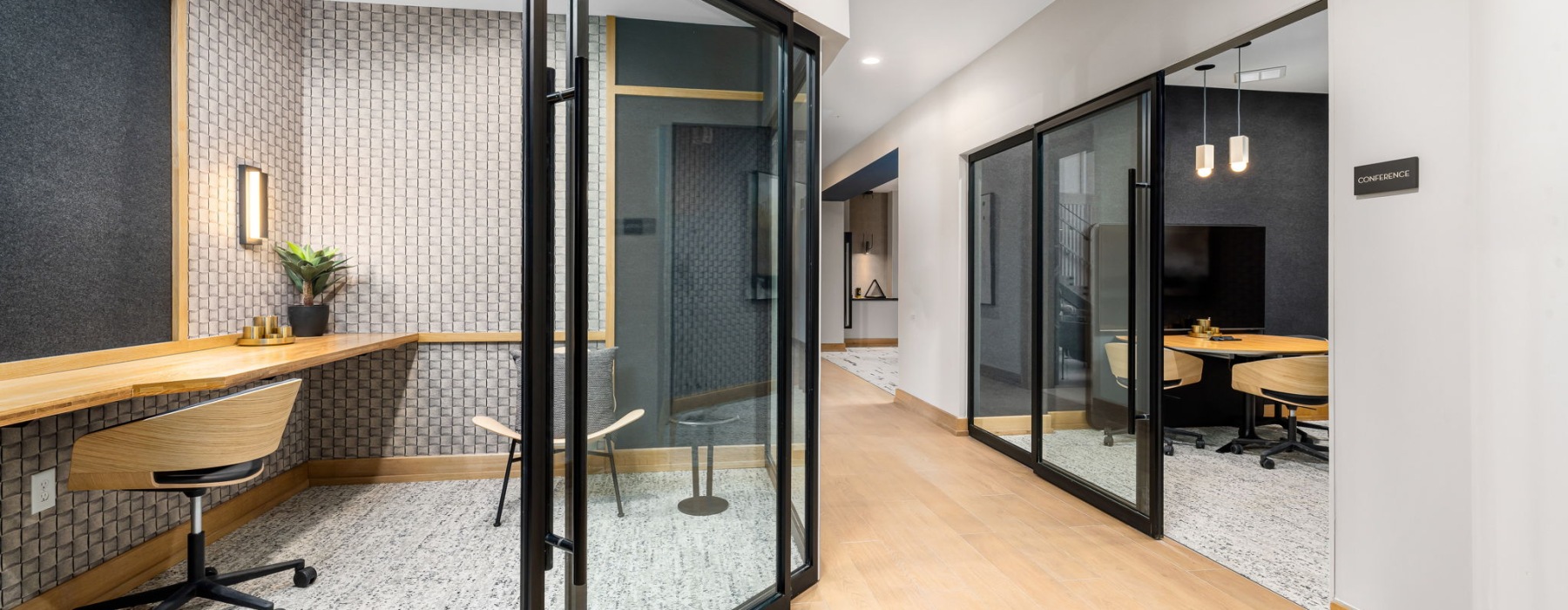 co-working spaces and conference room